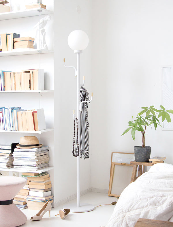 BIG DARLING Floor lamp & hanger Cottoncandy White