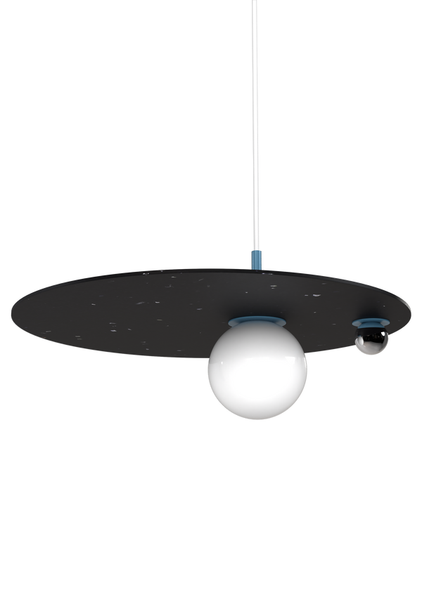 PLUTO BIG pendent in Charcoal Black
