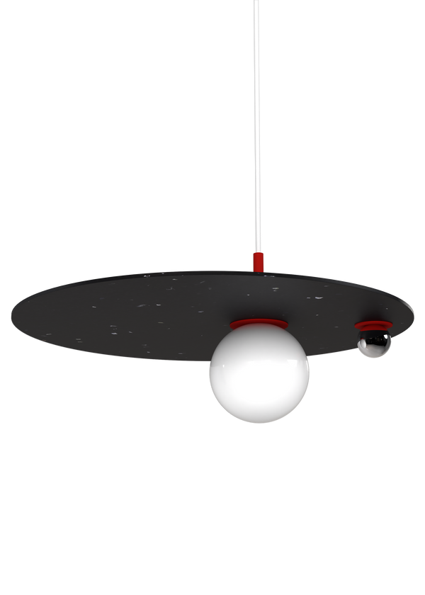 PLUTO BIG pendent in Charcoal Black